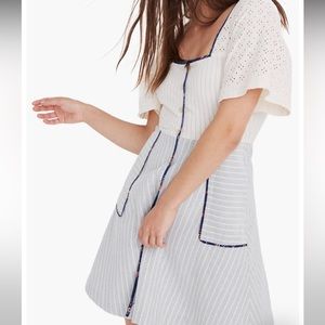 The “New Denim Project® Patchwork Square Neck Dress” Madewell